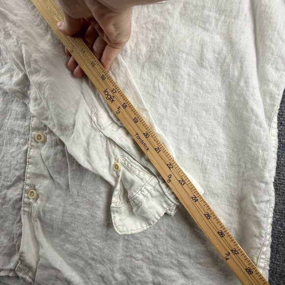 Tommy Bahama 2XL Point Linen White Resort Pocket Men Casual Solid Beach Shirt - Picture 13 of 14